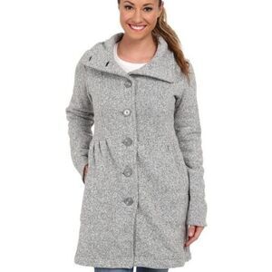 Patagonia Women's Better Sweater Coat Fleece Trench Birch White Gray Size Small